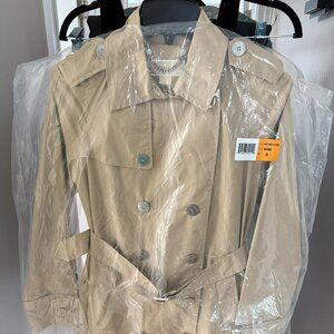 Michael Kors Missy Solid Trench Coat NWT